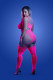 Wavelength Cutout Rhinestone Teddy Bodystocking -  Queen - Neon Pink Image