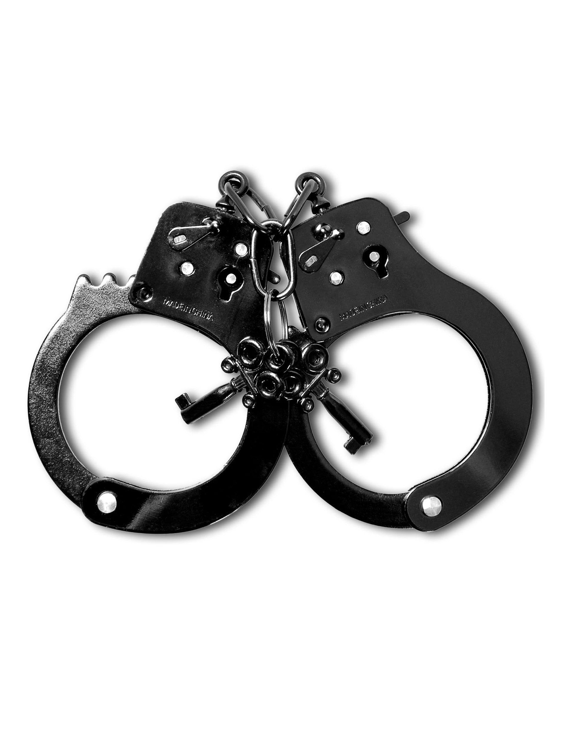 Pipedream Fetish Fantasy Series Anodized Cuffs Black Lockable Quick