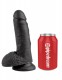 King Cock 7-Inch Cock With Balls - Black Image