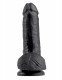 King Cock 7-Inch Cock With Balls - Black Image