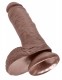 King Cock 8-Inch Cock With Balls - Brown Image
