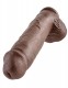 King Cock 11 Inch Cock With Balls  - Brown Image