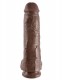 King Cock 11 Inch Cock With Balls  - Brown Image