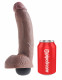 King Cock 9 Inch Squirting Cock With Balls - Brown Image