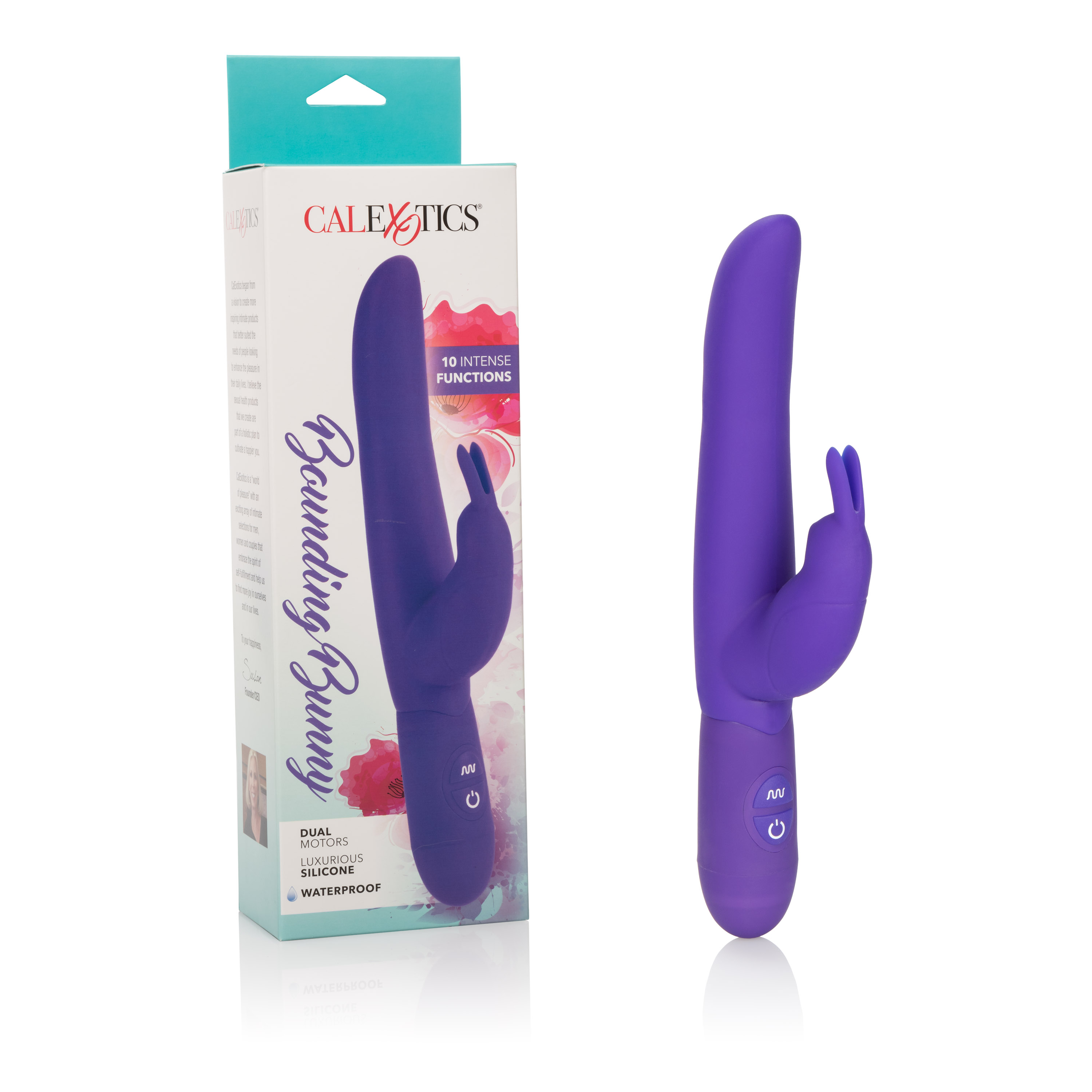 Calexotics Bounding Bunny 10 Function Vibrator Silicone Dual Motors