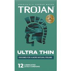 Trojan Sensitivity Ultra Thin Lubricated Condoms - 12 Pack