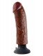 King Cock 8-Inch Vibrating Cock - Brown Image