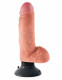 King Cock 7-Inch Vibrating Cock With Balls -  Flesh Image