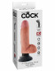 King Cock 7-Inch Vibrating Cock With Balls -  Flesh Image