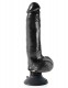 King Cock 9-Inch Vibrating Cock With Balls - Black Image