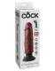 King Cock 6 Inch Vibrating Cock - Brown Image