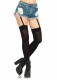 Attached Clip Garter Thigh Highs - One Size Image