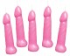 Bachelorette Pecker Party Pink Candles 5pk Image