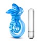Stay Hard 10 Function Vibrating Tongue Ring - Blue Image
