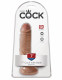 King Cock  7 Inch Cock With Balls - Tan Image