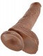 King Cock  10 Inch Cock With Balls  - Tan Image