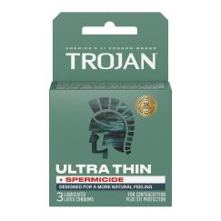 Trojan Ultra Thin Armor Spermicidal Condoms - 3 Pack