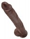 King Cock 14 Inch Cock With Balls - Brown Image