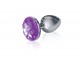 The 9's the Silver Starter Bejeweled Stainless Steel Plug - Violet Image
