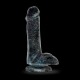 Naturally Yours - 6 Inch Glitter Cock - Sparkling Clear Image