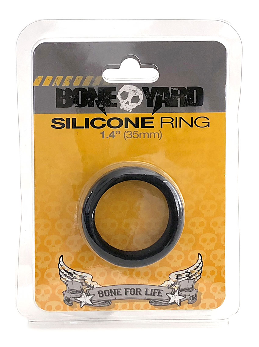 Adult Boneyard Silicone Ring 35Mm Black By-0135