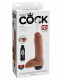 King Cock 8 Inch Squirting Cock With Balls -Tan Image