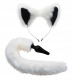 White Fox Tail Anal Plug and Ears Set Image