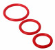 Trinity Silicone Cock Rings - Red Image