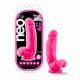 Neo Elite - 7 Inch Silicone Dual Density Cock  With Balls - Neon Pink Image
