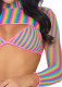 Rainbow Fishnet Top Set - One Size - Multi Image