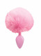 The 9's Cottontails Silicone Bunny Tail Butt Plug  - Pink Image