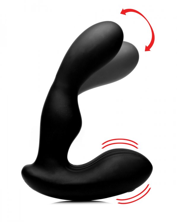 Alpha-Pro 7X P-Stroke Silicone Prostate Stimulator With Stroking Shaft