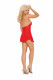 Lace Halter Mini Dress - One Size - Red Image