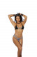 Lycra Bikini Top and Matching G-String - One Size - Black/white Image