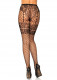 Lace French Cut Faux Garter Net Tights - One Size  Black Image