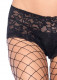 Fence Net Boy Short Pantyhose - One Size - Black Image