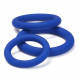 Pro Sensual Silicone Cock Ring 3 Pack - Blue Image
