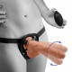 10x Groove Harness With Vibrating & Rotating Dildo - Flesh Image