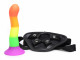 Proud Rainbow Silicone Dildo With Harness Image