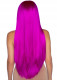 33 Inch Long Straight Center Part Wig - Raspberry Image