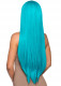 33 Inch Long Straight Center Part Wig - Turquoise Image