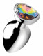 Rainbow Prism Heart Anal Plug - Large Image