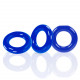 Willy Rings 3-Pack Cockrings - Police Blue Image