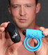 Bang - Silicone Cockring and Bullet With Remote Control - Blue Image