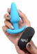 21x Silicone Butt Plug With Remote - Blue Image
