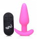 21x Silicone Butt Plug With Remote - Pink Image