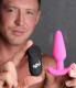 21x Silicone Butt Plug With Remote - Pink Image