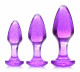 Glitter Gem Anal Plug Set - Purple Image