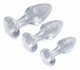 Glitter Gem Anal Plug Set - Silver Image