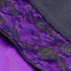 Lace Envy Crotchless Panty Harness - S/ M Black and Purple Image